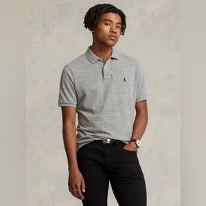 Polo Ralph Lauren Men Custom slim Fit Mesh Polo‎ Shirt Pony Logo  L